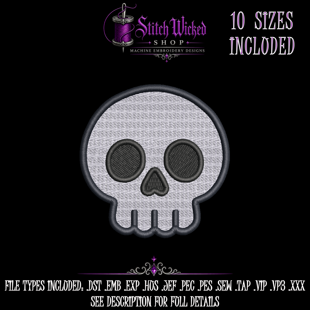 Cute Haunted Halloween Embroidery Design Bundle, 15 Designs With 10 Sizes