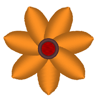 Mini Flower Embroidery Design, Flower 7