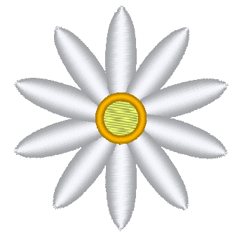 Mini Flower Embroidery Design, Flower 4