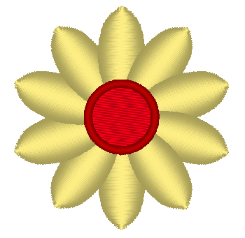 Mini Flower Embroidery Design, Flower 6