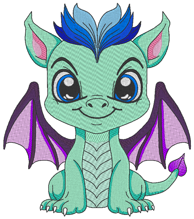 Baby Dragon Machine Embroidery Design