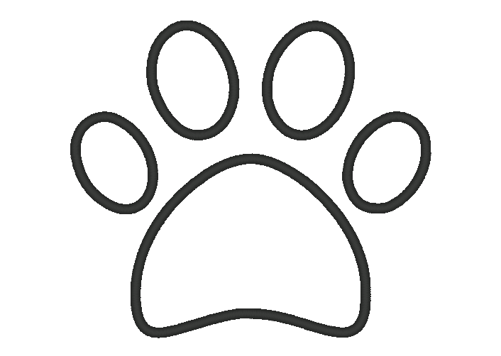 Puppy Dog Paw Print Applique Machine Embroidery Design - Stitch Wicked Shop