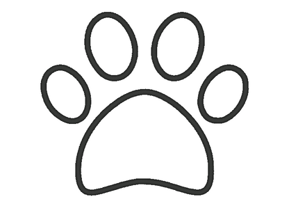 Puppy Dog Paw Print Applique Machine Embroidery Design - Stitch Wicked Shop