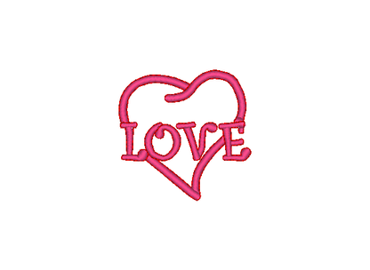 Love Heart Machine Embroidery Design - Stitch Wicked Shop