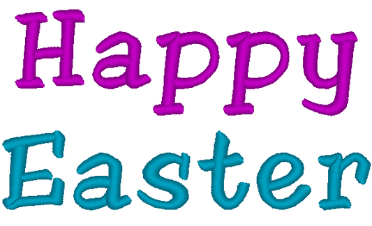 Happy Easter Serif Font Machine Embroidery Design - Stitch Wicked Shop