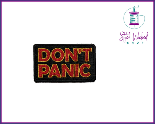 Don't Panic Embroidered Morale Patch, Dont Panic Patch
