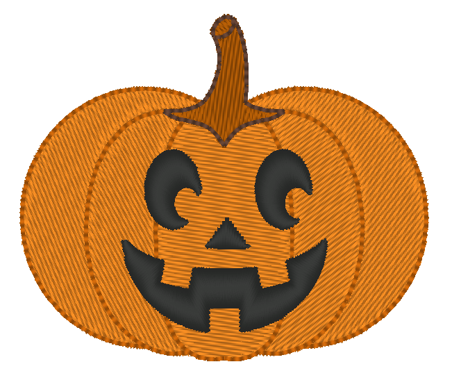Jack O Lantern Halloween Machine Embroidery Design, Face 1
