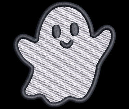 Cute Flying Ghost Halloween Embroidery Design, 10 Sizes