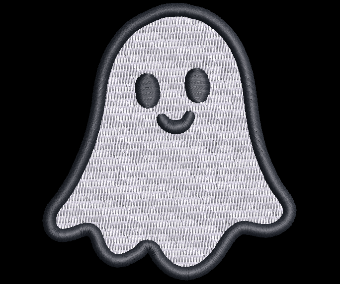 Cute Ghost Halloween Embroidery Design, 10 Sizes