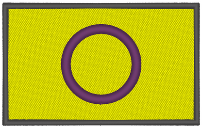 Intersex Pride Flag Machine Embroidery Design, LGBTQ Pride Flag