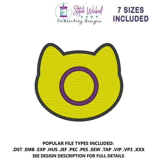 Intersex Purride Flag Embroidery Design, Cat Pride Flag Patch, 7 Sizes Included