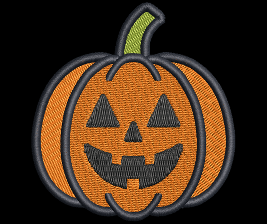 Cute Jack O Lantern Halloween Embroidery Design, 10 Sizes