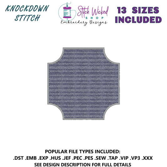Knockdown Stitch Frame Machine Embroidery Design - Stitch Wicked Shop
