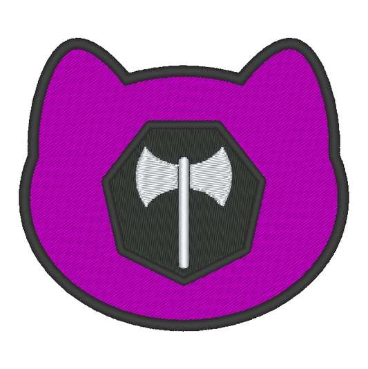 Labrys Purride Flag Embroidery Design, Cat Lesbian Pride Flag Patch, 7 Sizes Included