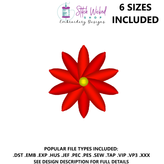 Mini Flower Embroidery Design, Multicolor Flower 1