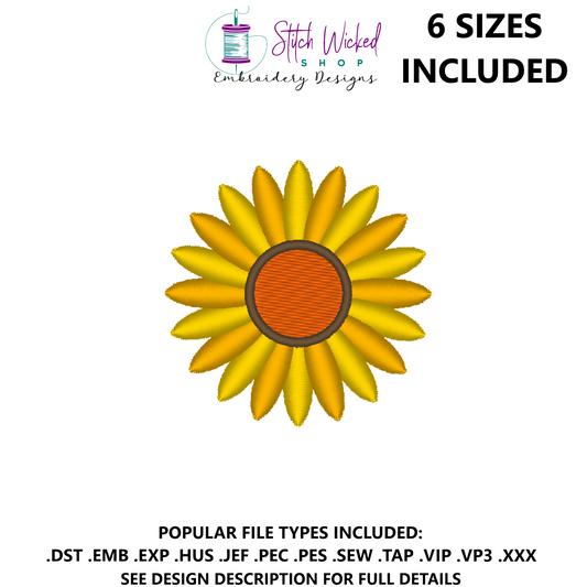 Mini Flower Embroidery Design, Multicolor Flower 4