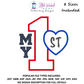 My First With Applique Heart Embroidery Design, My First Applique Design, Machine Embroidery Design, Celebration Embroidery Design