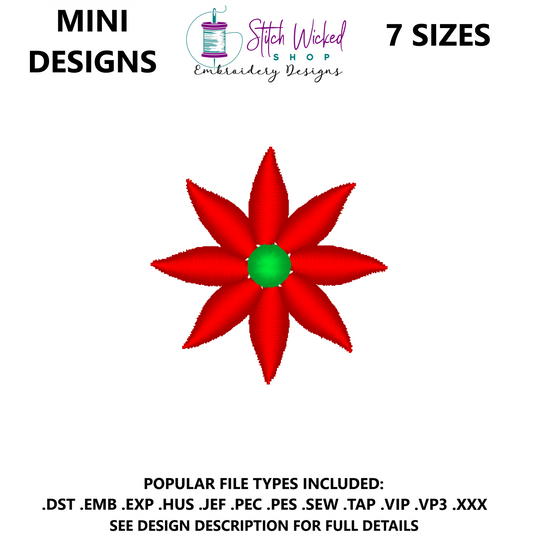 Mini Flower Embroidery Design, Flower 19