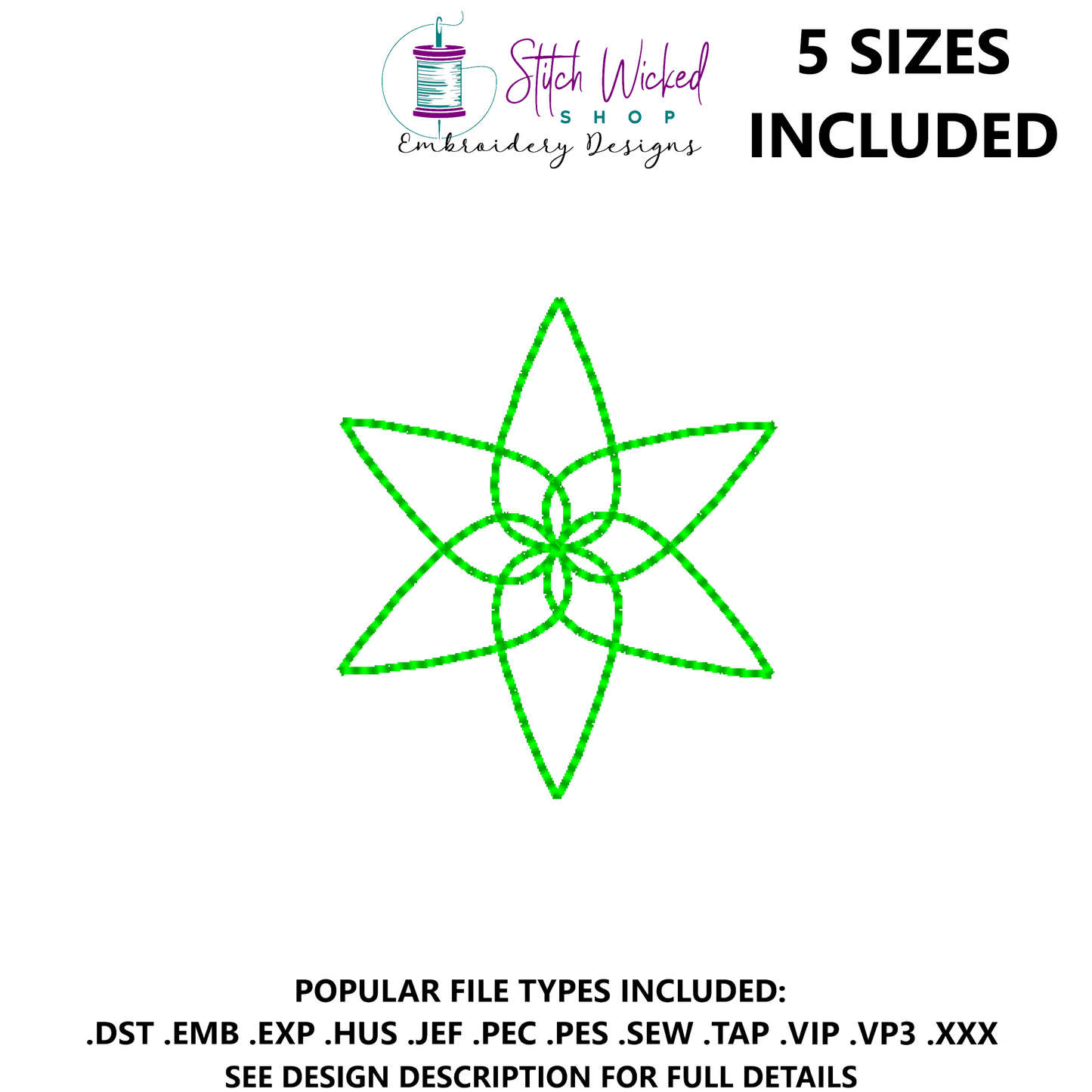 Simple Flower Embroidery Design, Mini Flower 2