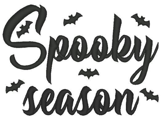 Spooky Season Bats Embroidery Design
