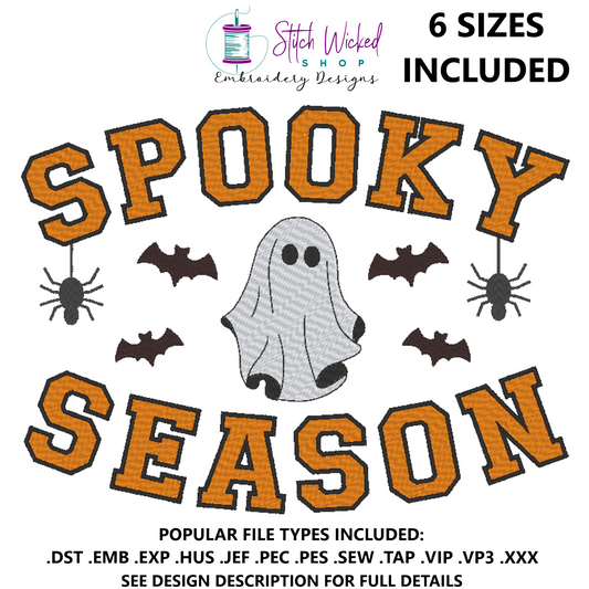 Spooky Season Sweatshirt Embroidery Design