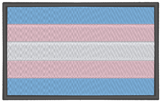 Transgender Pride Flag Machine Embroidery Design, LGBTQ Pride Flag