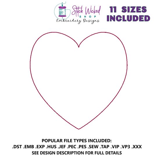 Valentines Heart Embroidery Design