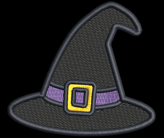 Cute Witch Hat Halloween Embroidery Design, 10 Sizes Included