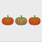 Fall Pumpkins Embroidery Design, 3 Pumpkins