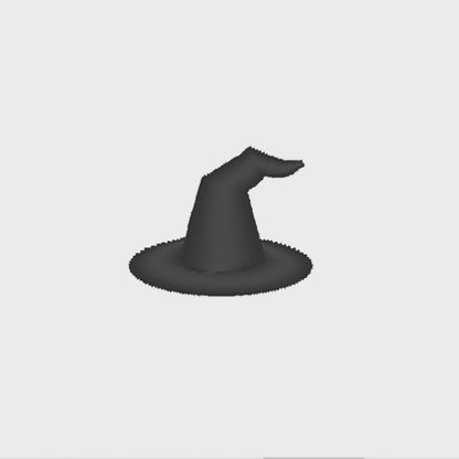 Mini Witch's Hat Satin Stitch Machine Embroidery Design