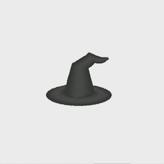 Mini Witch's Hat Satin Stitch Machine Embroidery Design