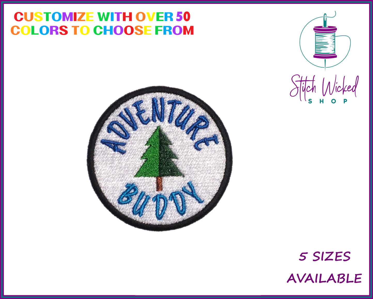 Adventure Buddy Custom Embroidered Dog Bandana Patch