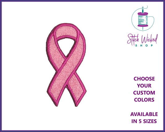 Custom Awareness Ribbon Patch, Embroidered Patch, Disability Awareness Patch, Iron On or Sew On Patch For Hats and Jackets, In 5 Sizes