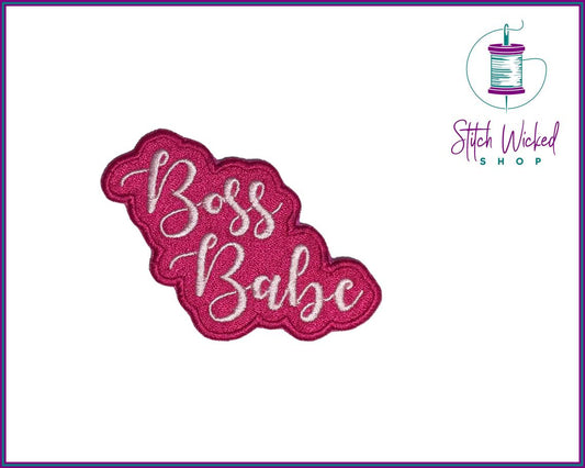 Boss Babe Girl Boss, Fully Embroidered Patch, Choose Your Custom Colors - Stitch Wicked Shop