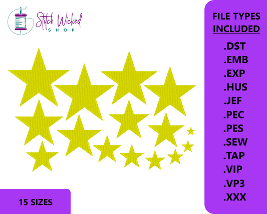 Star Machine Embroidery Design