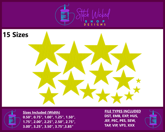 Star Machine Embroidery Design