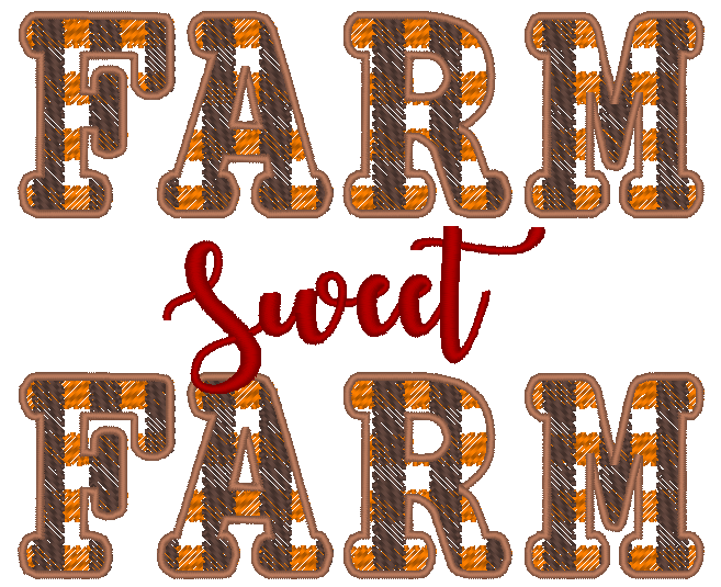 Farm Sweet Farm Machine Embroidery Design