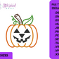 Pumpkin Jack O Lantern, Halloween Applique, Machine Embroidery Design, Digital Download (Face 3) - Stitch Wicked Shop