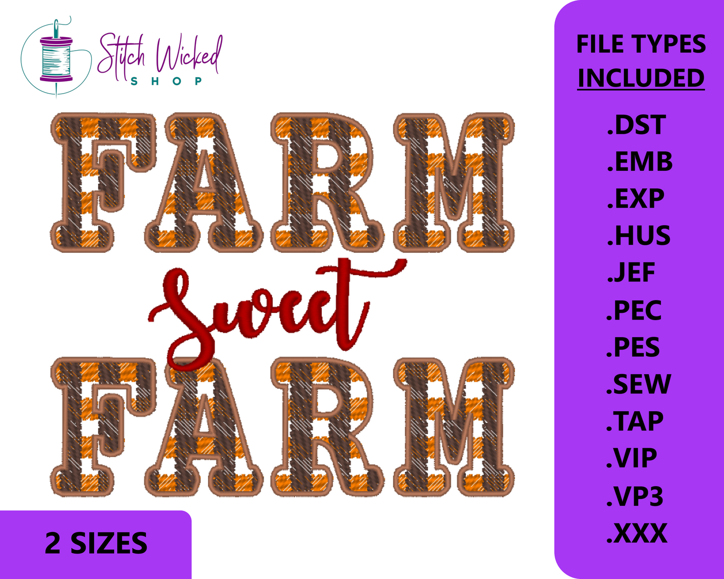Farm Sweet Farm Machine Embroidery Design