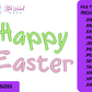 Happy Easter Text Machine Embroidery Design, Digital Download - Stitch Wicked Shop