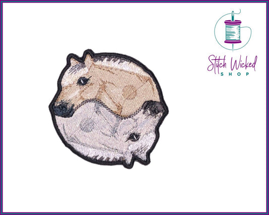 Horse Head Yin Yang Embroidered Patch, Fjord Horse Patch, Horse Patch, Fjord Horse Clothing Patches, Yin Yang Patch, Horse Equestrian Gifts - Stitch Wicked Shop