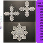 Free Standing Lace Embroidery Designs, Free Standing Lace Snowflake, FSL Christmas Ornament, Interlocking Design, Circle Snowflake, 2 Sizes