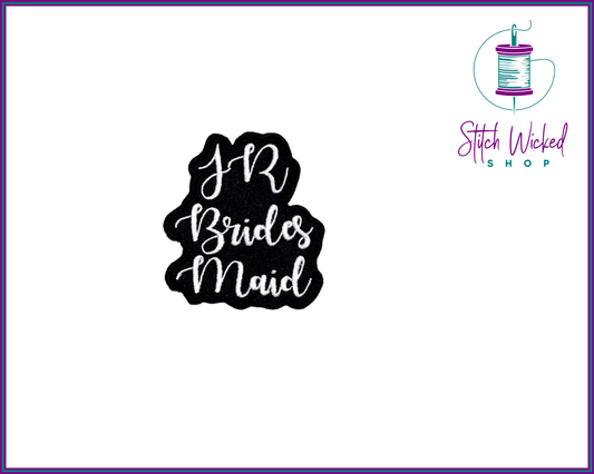 Junior Brides Maid Wedding Bridal Party Embroidered Patch - Stitch Wicked Shop