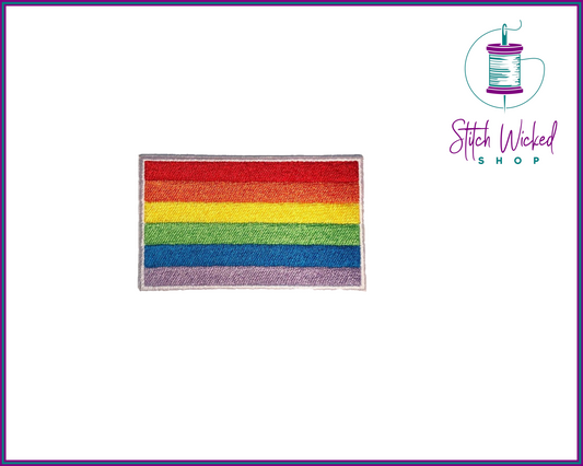 LGBTQ Pride Flag, Fully Embroidered Patch - Stitch Wicked Shop
