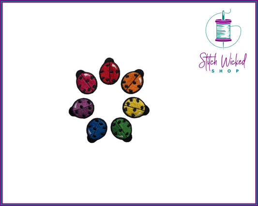 Lady Bug Rainbow Iron On Patch Patch Set - Stitch Wicked Shop