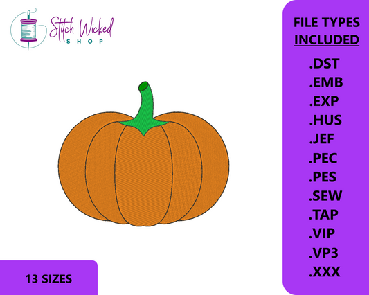 Mini Pumpkin Fall Halloween Embroidery Design