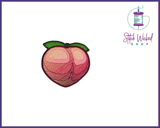 Peach Patch, Embroidered Peach Patch, Fruit Patches, Peachy Patch, Patch for Backpack, Patch for Jeans, Gift for Friends, Patch for Hats - Stitch Wicked Shop