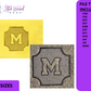 Embossed Varsity Letter Monogram Embroidery Design, Letter X