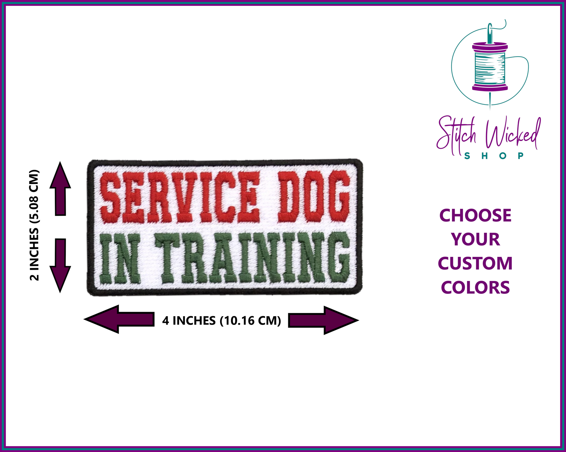 Service dog in training patch 2025