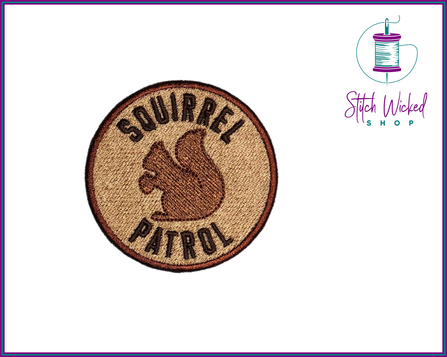 Squirrel Patrol Patch, Squirrel Patrol Dog Tag, Dog Bandana Patches, D –  Stitch Wicked Shop